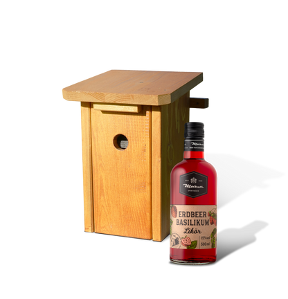Likör-Vogelhaus Erdbeer Basilikum Likör